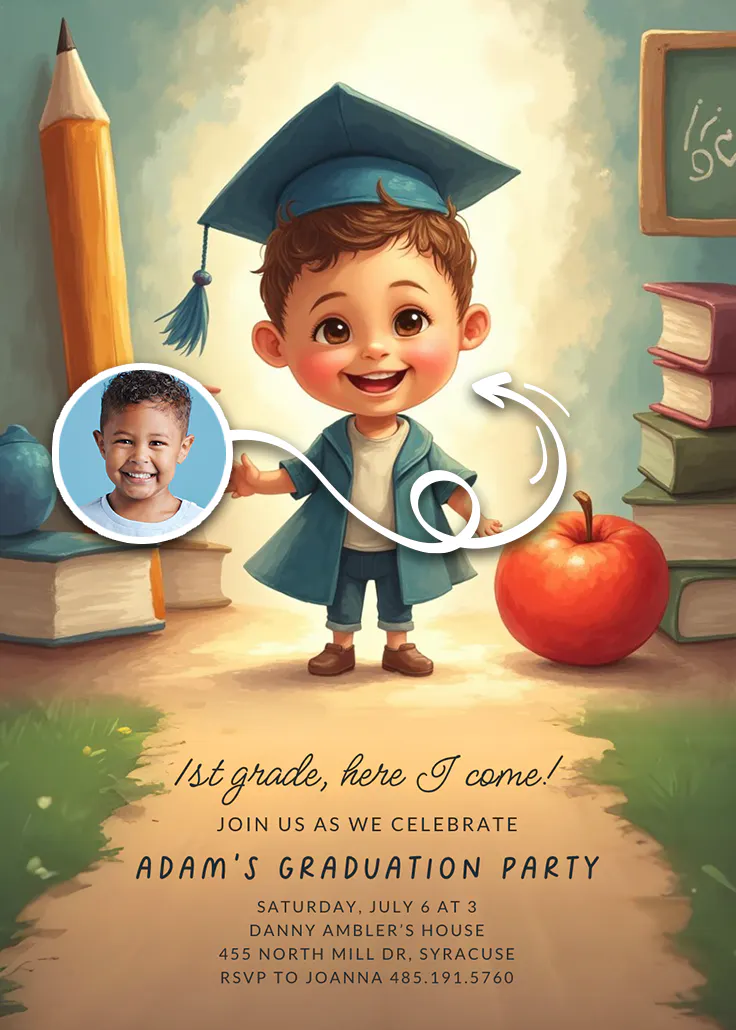 Tiny grad, big dreams - mezuniyet partisi davetiyesi